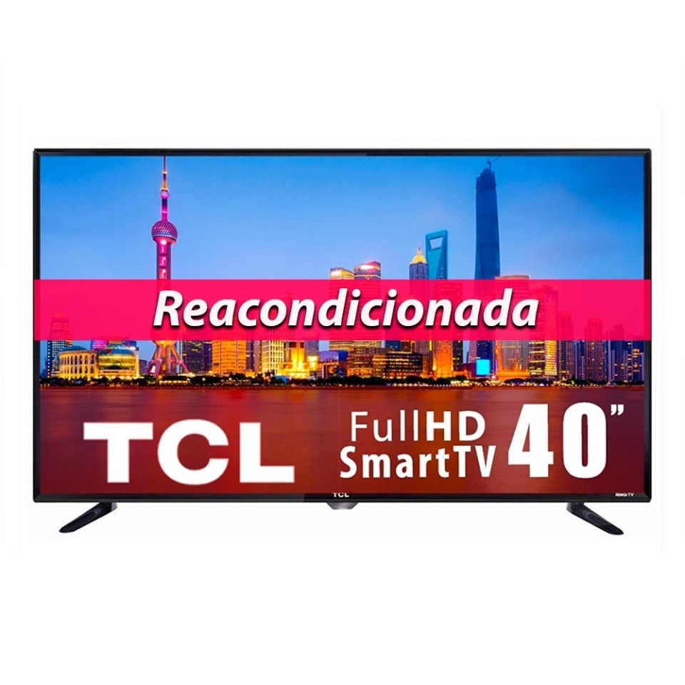 TV TCL 40 Pulgadas 1080p Full HD Smart TV LED 40FS3750 Reacondicionada