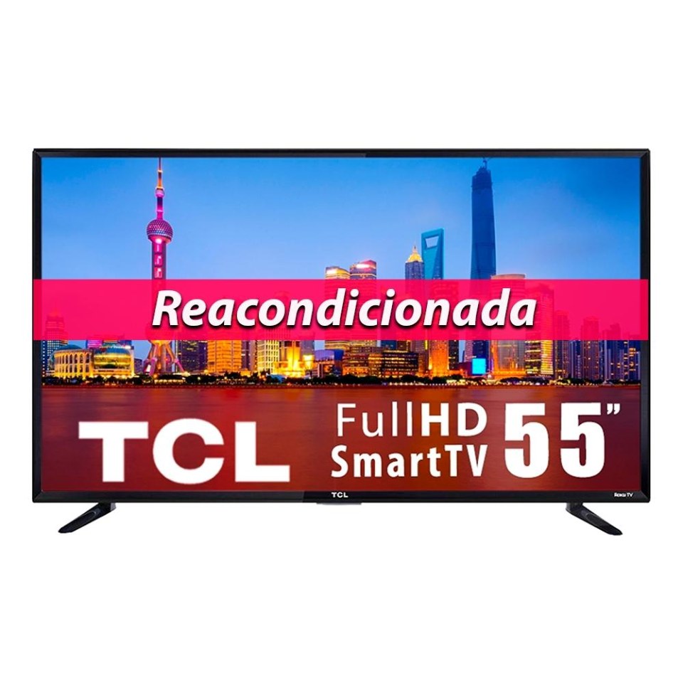 TV TCL 55 Pulgadas 1080p Full HD Smart TV LED 55FS3750 Reacondicionada