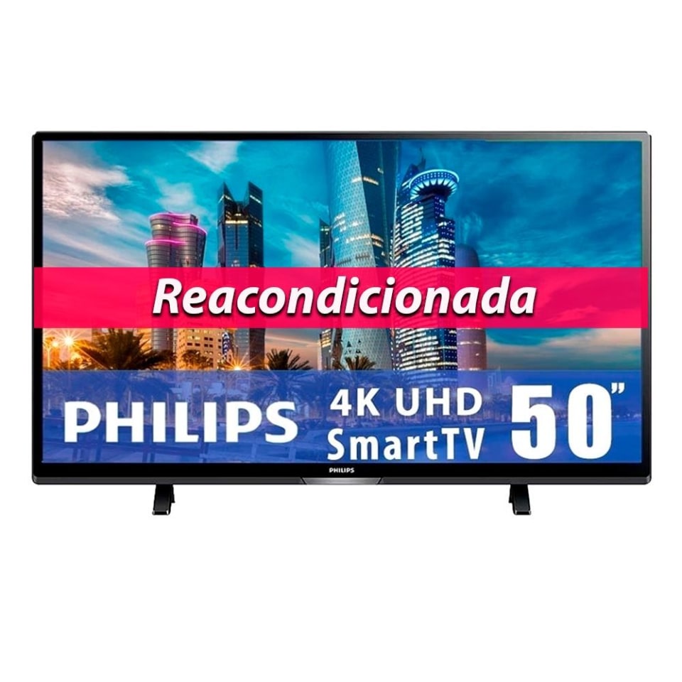 TV Philips 50 Pulgadas 2160p 4K Smart TV LED 50PFL5602/F7 Reacondicionada