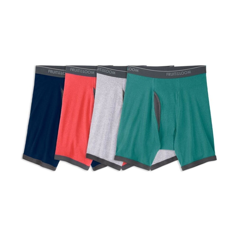 Bóxer Fruit of the Loom Talla G Low Rise Multicolor 4 Piezas | Walmart