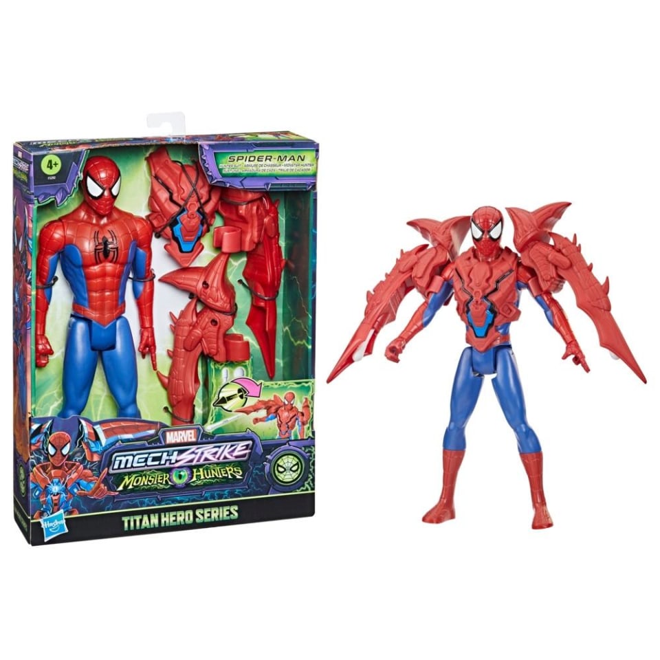 Figura Hombre Araña con Armadura de Caza Hasbro Marvel Avengers Mech Strike  Monster Hunters 12 Pulgadas | Walmart