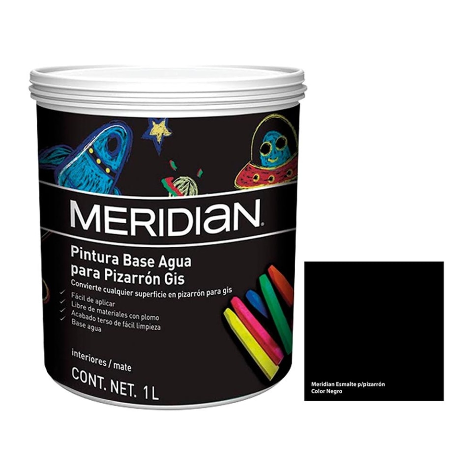Esmalte Meridian para Pizarrón Color Negro 1 Litro | Walmart