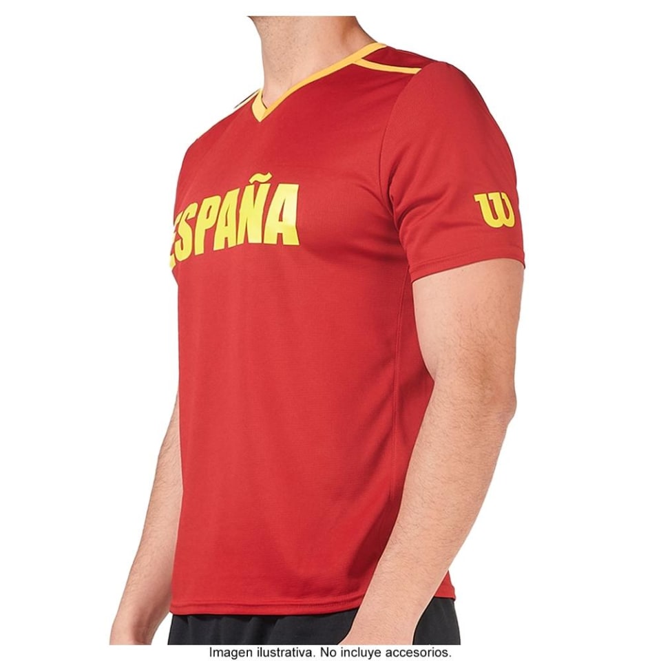 Playera Wilson Talla G Mundial Manga Corta España Rojo | Walmart