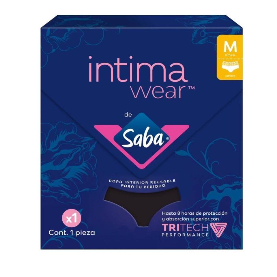 Ropa Interior Bikini para Menstruación Saba Intima Wear Color Vino Talla  Chica | Walmart en línea