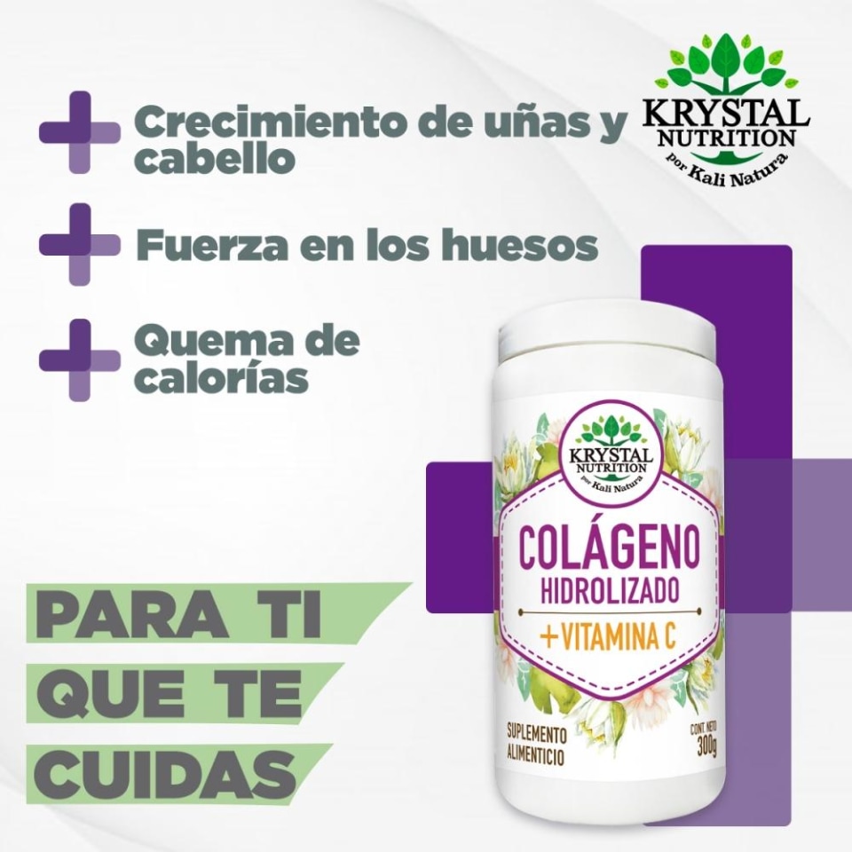 Colágeno Hidrolizado Kali Natura Krystal Nutrition Vitamina C 300g |  Walmart en línea