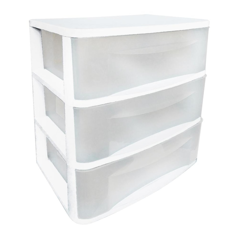 Cajonera Plastictrends Grande Plástico 3 Niveles Blanco | Walmart