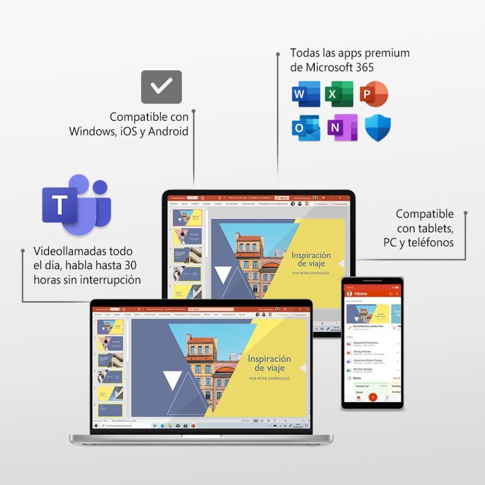 Licencia Microsoft 365 de 12 meses Personal descargable hasta en 5  dispositivos Android, Apple iOS, Mac OS, Windows | Walmart en línea