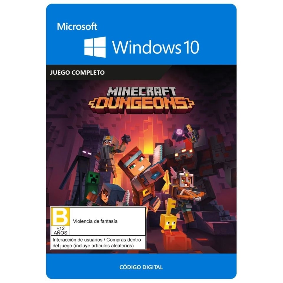 thumbnail image 1 of Minecraft Dungeons Microsoft Windows 10 Juego Digital, 1 of 4