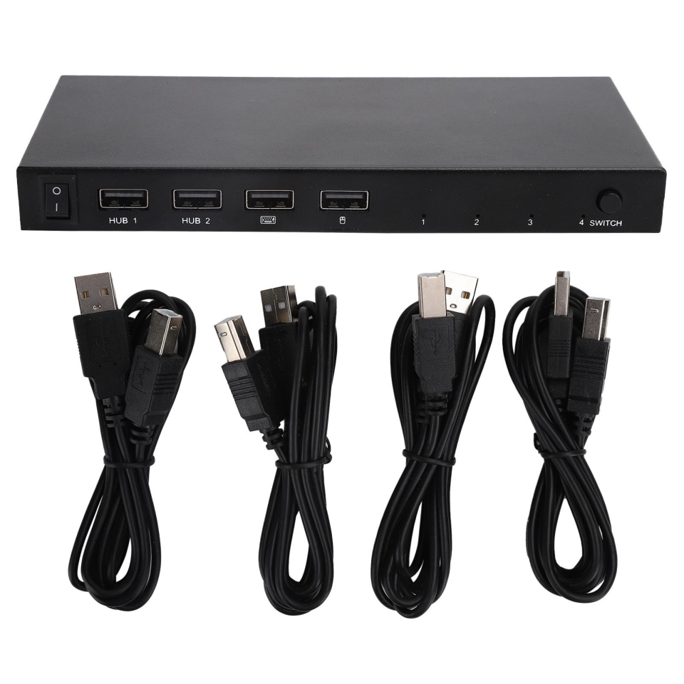 Conmutador De Pantalla, 4 En 1 Salida 4K 18Gbps KVM Switch Hub Para Teclado De Mouse Para Escáner ANGGREK KVM Converter | en línea