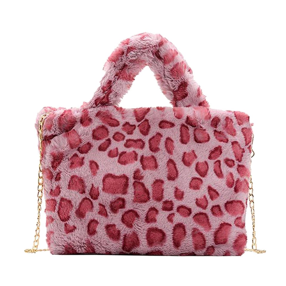 Bolsos de hombro Patrón de de felpa Bolso de mano sintética rosa cro  Sunnimix Bolso de hombro para mujer | Bodega Aurrera en línea