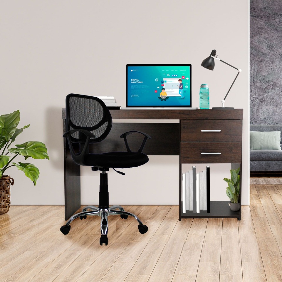 Mundo In Escritorio con Cajones Malta - Mesa de Trabajo - Nogal Mundo In  Home Office | Walmart en línea