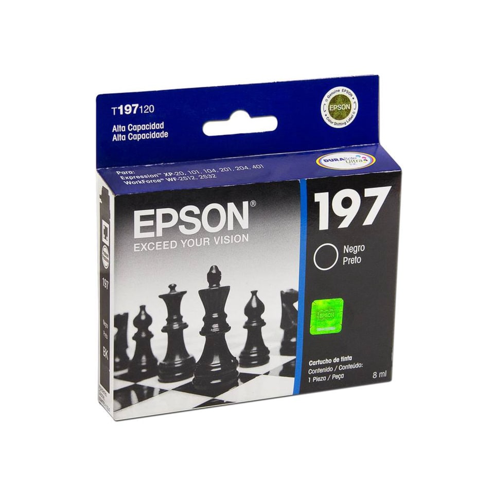 Cartucho De Tinta Epson 197 Negro Modelo T197120 Epson T197120 Al Walmart En Línea 0450