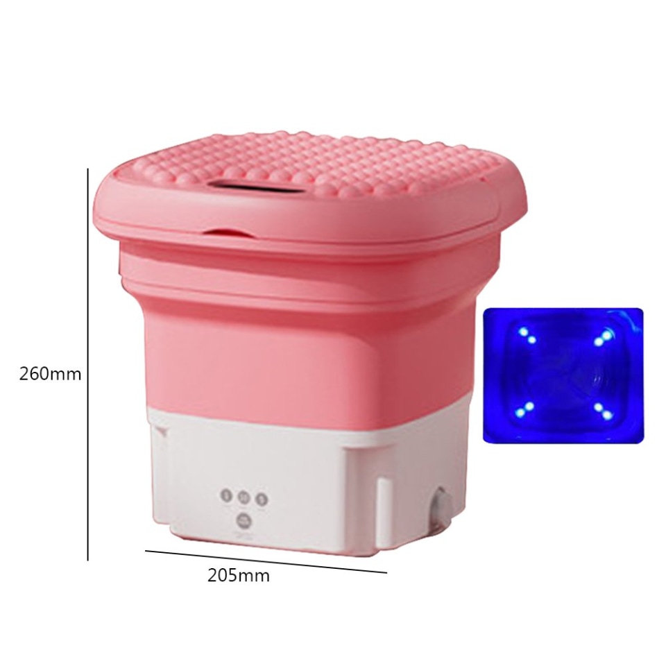 Mini lavadora plegable de 2,8 l y 36 W con secadora para ropacalcetines  (rosa UE) Tmvgtek Para estrenar | Bodega Aurrera en línea