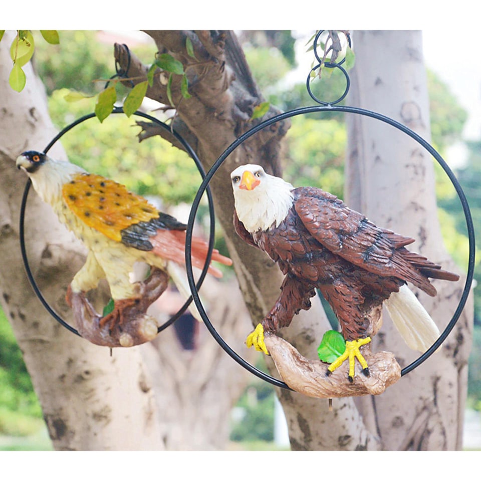 Águila Decoraciones Adornos Resina Espantapájaros Realista Artesanía Arte  Estatua Amarillo con aro kusrkot estatua del águila | Bodega Aurrera en  línea