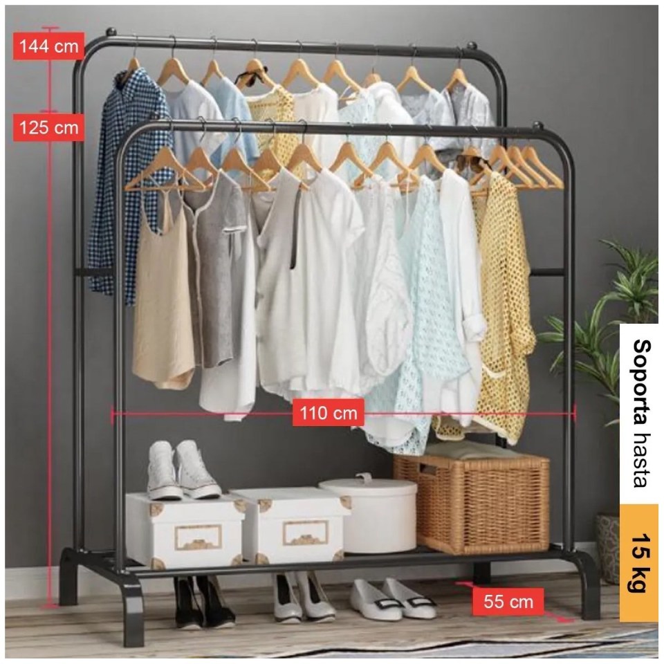 Descubrir 87+ imagen muebles para colgar ropa en walmart 