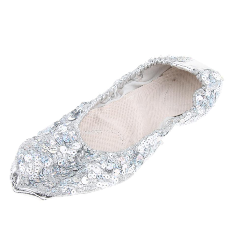 Zapatos de baile de ballet planos suaves profesionales para mujer, zapatos de danza del vientre Macarena Zapatillas de danza del vientre | Walmart en línea