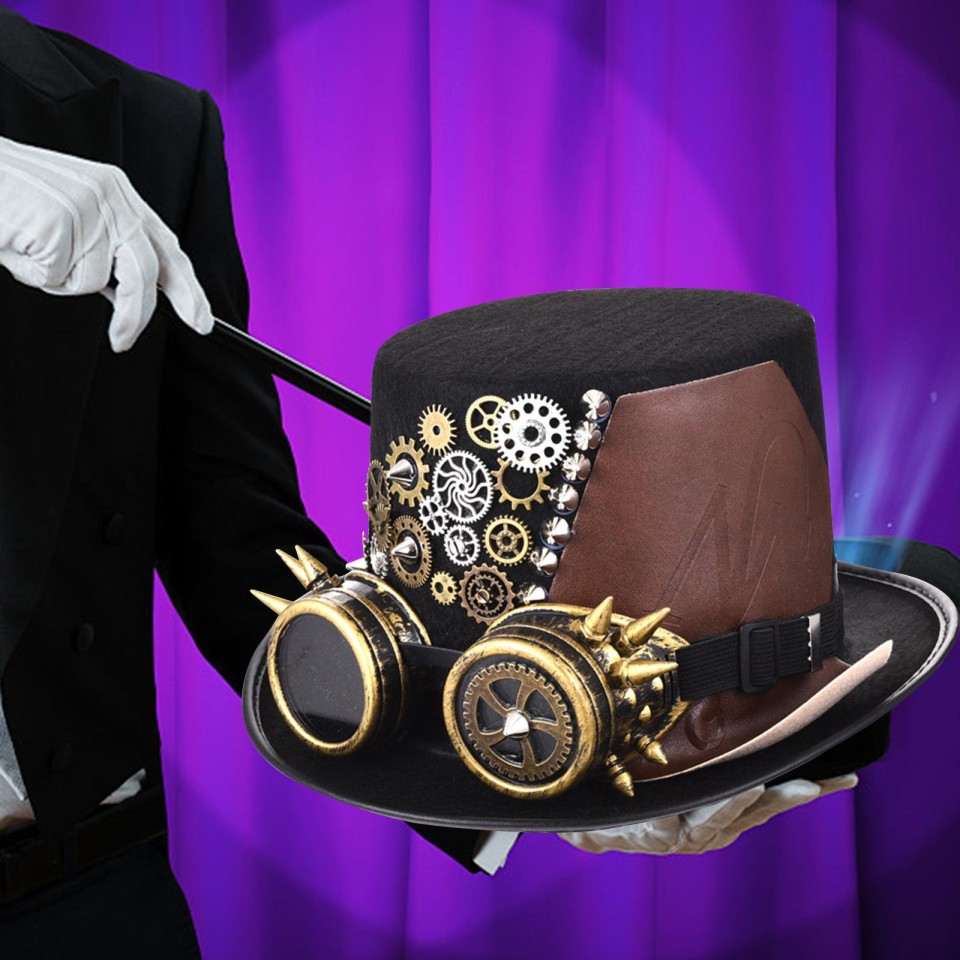 Steampunk de estilo vintage, disfraz de cosplay, ropa de para decoraciones de jazz, vestido de boda S 54cm-56cm BLESIY sombreros de copa | Bodega en línea