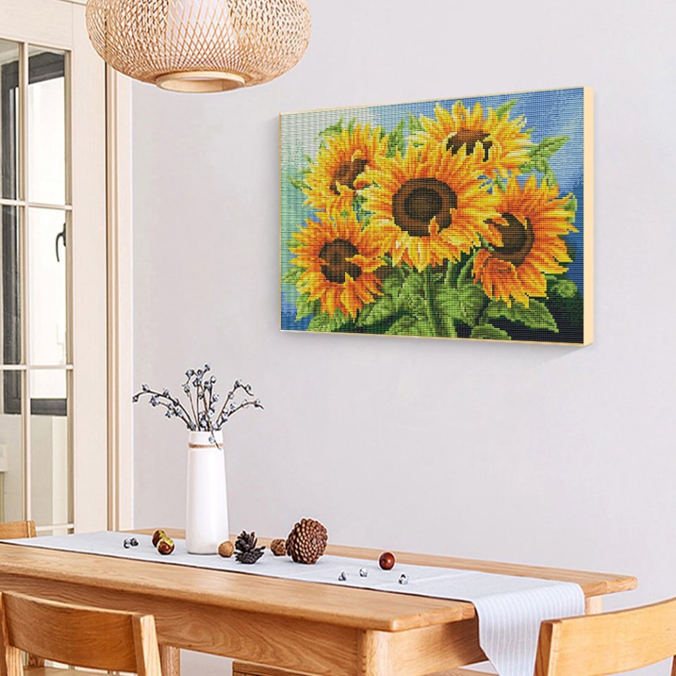 Juego completo de bordado de girasol, lienzo, hilo de algodón, pintura,  punto de cruz, 11CT Likrtyny decoración de arte | Bodega Aurrera en línea