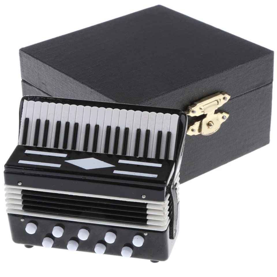 Acordeón de la casa de muñecas de Metal Instrumento Musical con Caja en  Miniatura Accesorios para 1/ Fanmusic Acordeón de la casa de muñecas |  Bodega Aurrera en línea