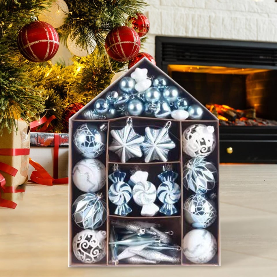 73x Colgantes de de bola de Navidad Decoraciones de árboles colgantes de Decoraciones Manualidades colgantes | Bodega Aurrera en línea