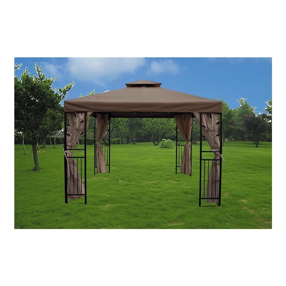 Gazebo HomeTrends de 3x3 metros Chocolate