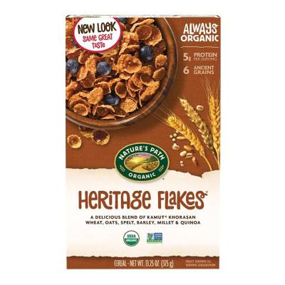 Cereal nature's path organic heritage flakes orgánico con granos ancestrales 375 g