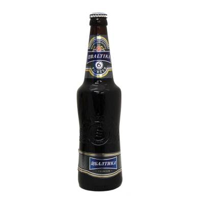Cerveza oscura Baltika 6 porter ale botella de 470 ml