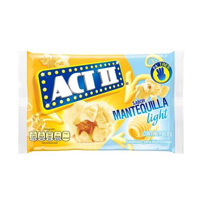 Palomitas para microondas ACT II light sabor mantequilla 80.8 g