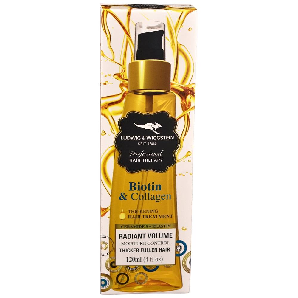 Tratamiento capilar Ludwig & Wiggstein biotin y collagen 120 ml
