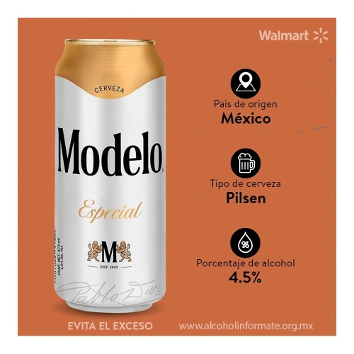 Cerveza clara Modelo especial 4 latas de 473 ml c/u | Bodega Aurrera  Despensa a tu Casa