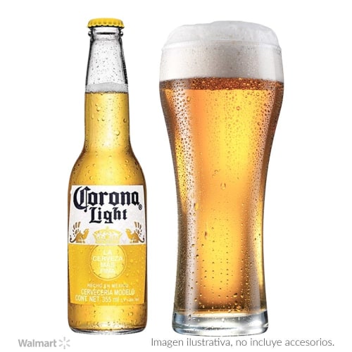 Cerveza clara Corona light 12 botellas de 355 ml c/u | Bodega Aurrera  Despensa a tu Casa