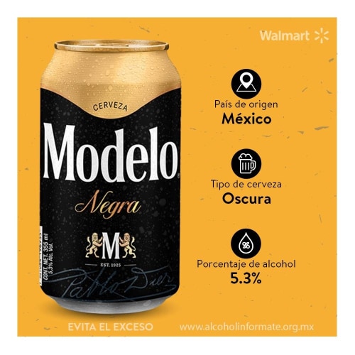 Cerveza oscura Negra Modelo 6 latas de 355 ml c/u | Bodega Aurrera Despensa  a tu Casa