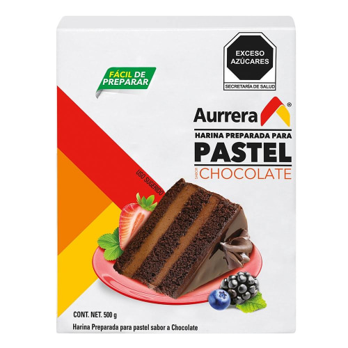 Harina preparada para pastel Aurrera sabor chocolate 500 g | Bodega Aurrera  Despensa a tu Casa