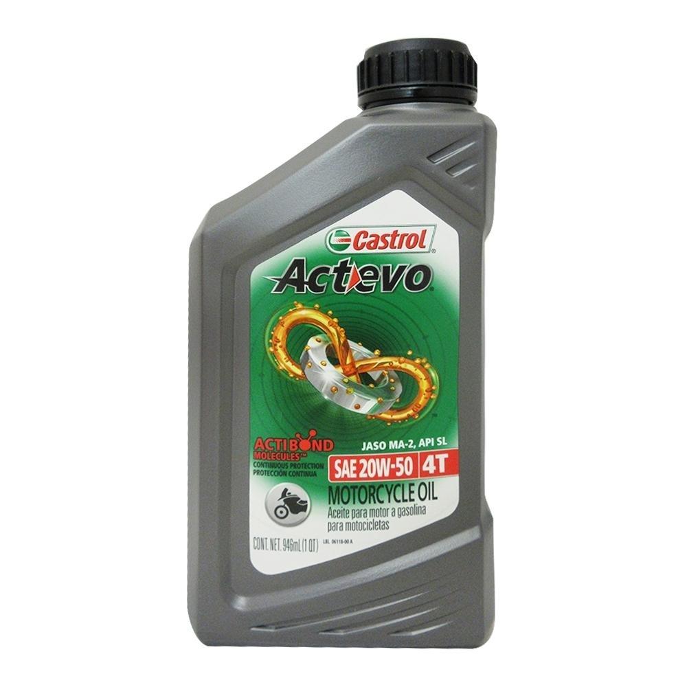 Aceite para motor Castrol Actevo para motocicletas SAE 20W-50 4T 946 ml