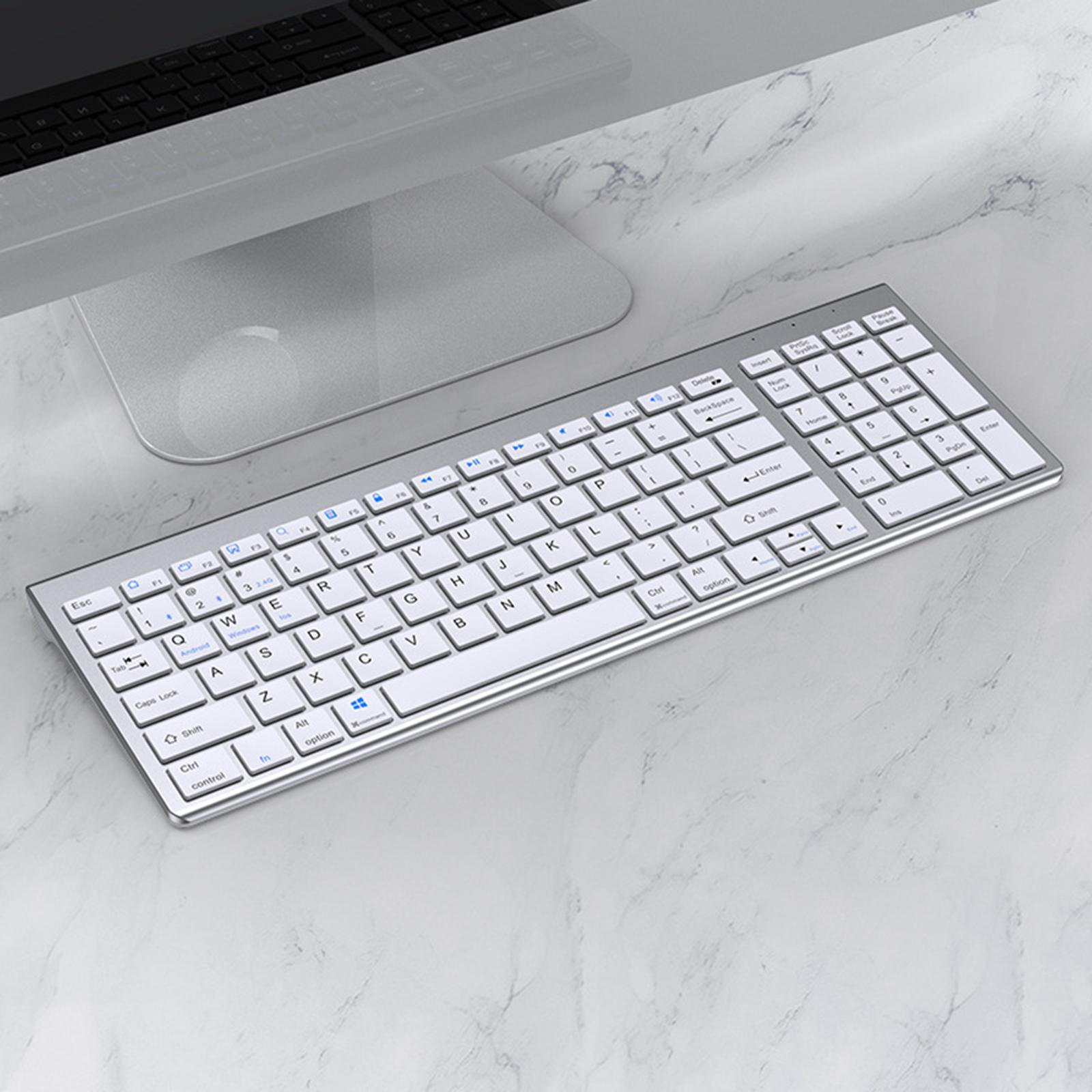 Teclado inalambrico plateado sale
