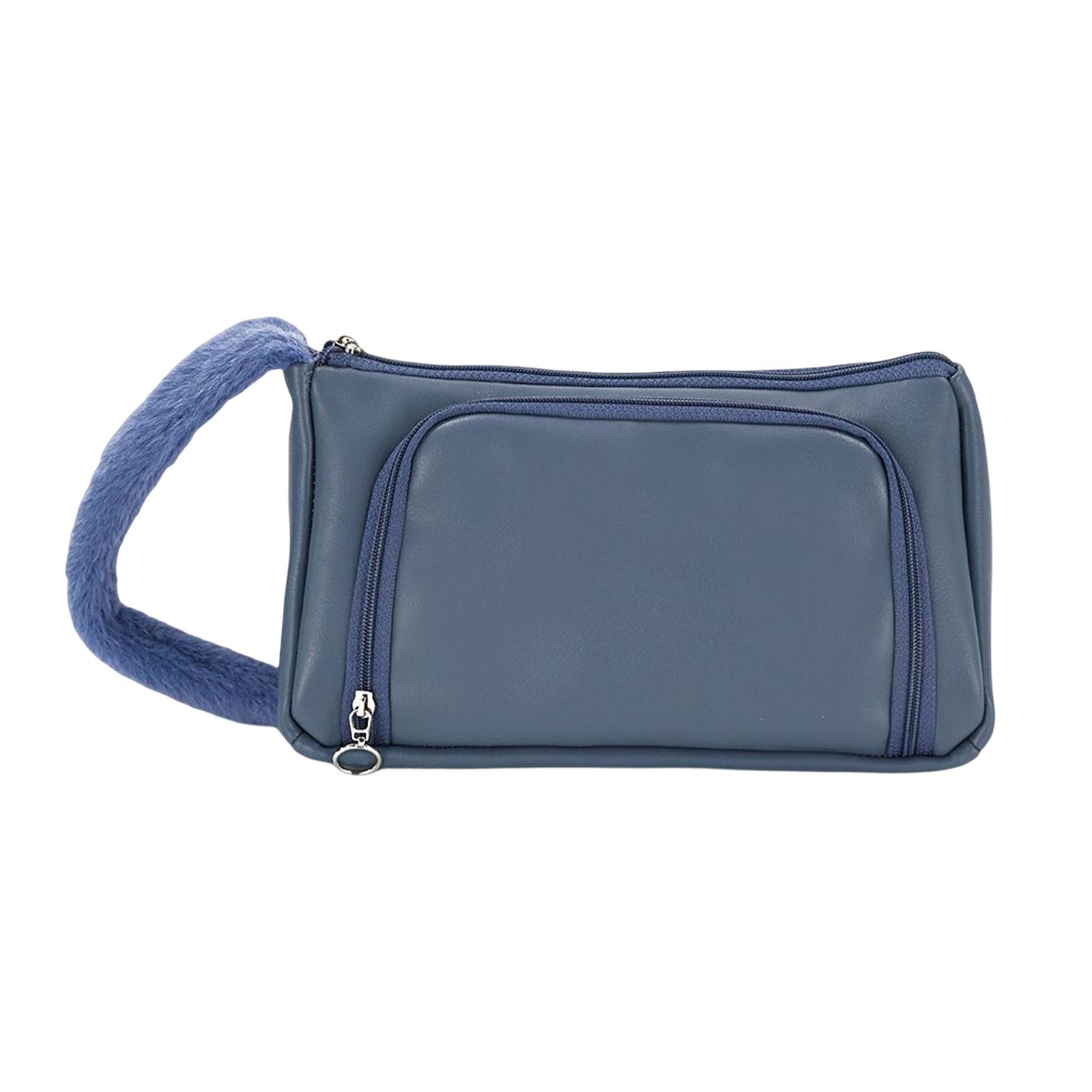 Bolso tipo cartera informal para mujer, monederos con contraste de Color,  monederos femeninos (azul oscuro) Likrtyny