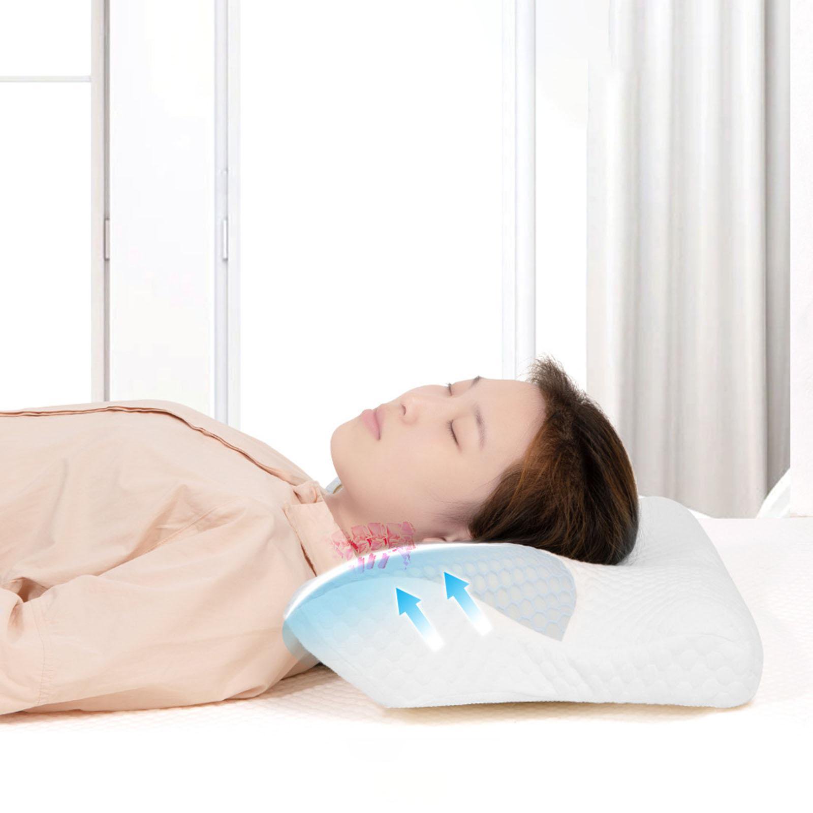 Almohada cervical ergonomica de de la memoria del para el soporte del cuello para dormir para el lad Colcomx almohada cervical Walmart en linea