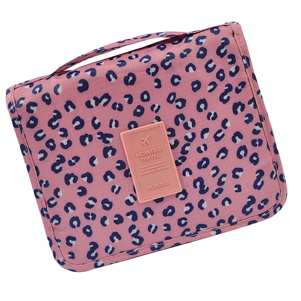 Neceser de viaje capacidad con bolsillo de cremallera de almacenamiento con para colgar rosa Sunnimix Travel Makeup HandBag Walmart en linea