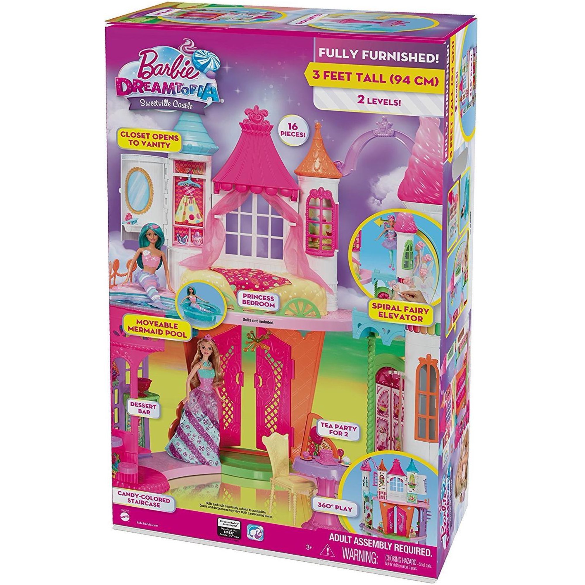 Castillo Barbie Mattel Dreamtopia Villa caramelo
