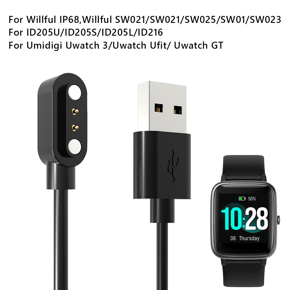 Cable de carga USB Smartwatch para ID205U Willful IP68 SW023 Uwatch 3 Ndcxsfigh Nuevos Originales Walmart en linea