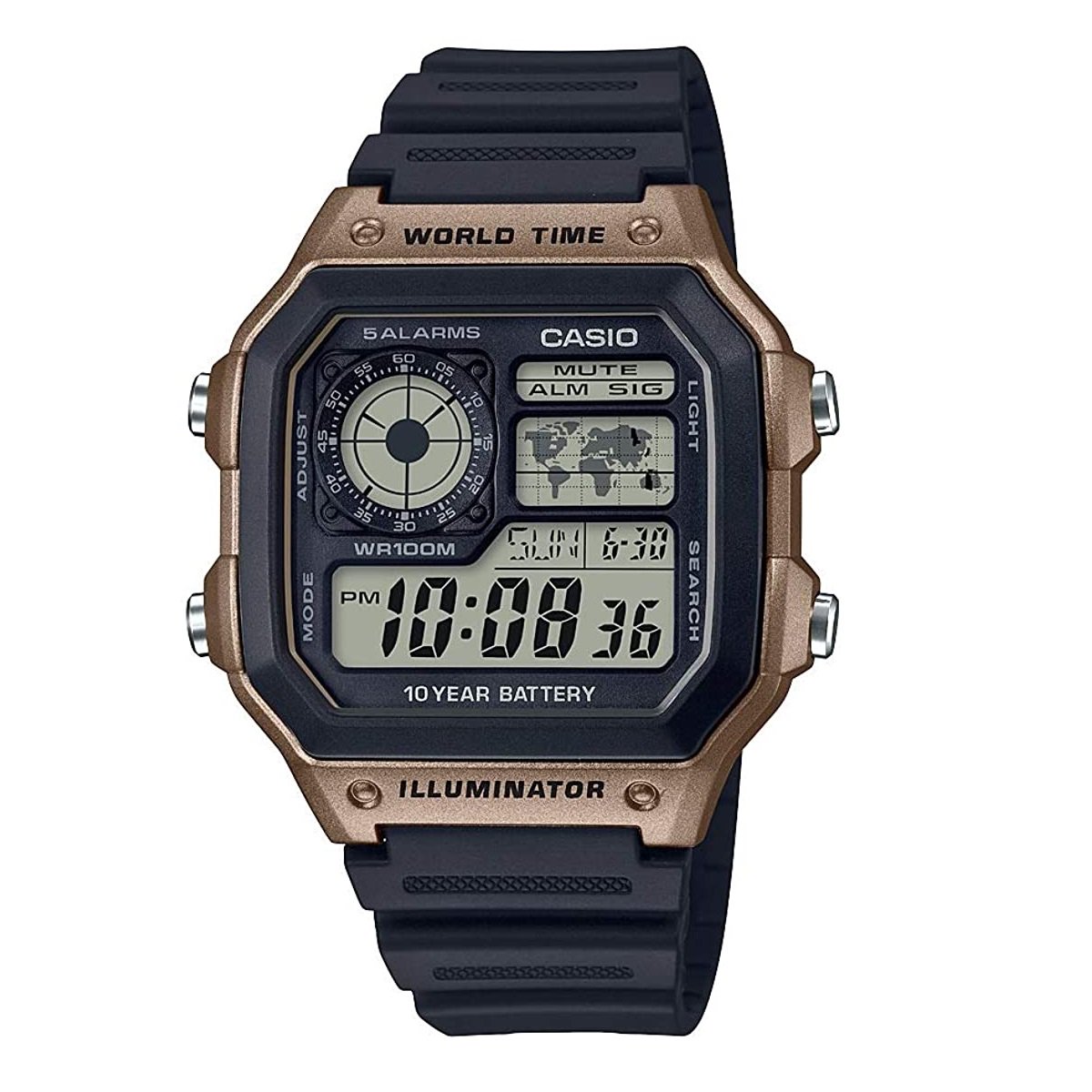 Reloj Casio Unisex Modelo AE 1200WH 5AVCF Casio AE 1200WH 5AVCF Walmart en linea