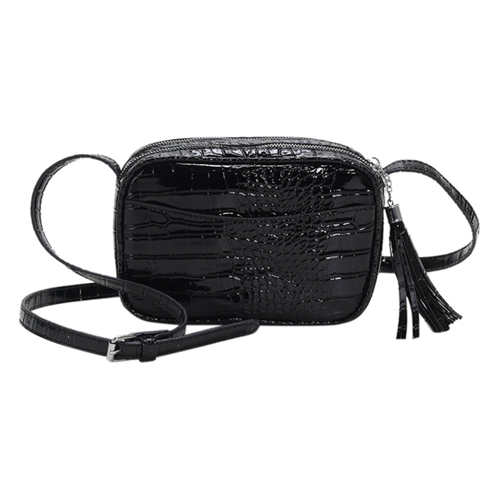 Bolso de hombro para mujer Bolsos cruzados de moda Cuero de PU impermeable  para el trabajo (Negro) Ndcxsfigh