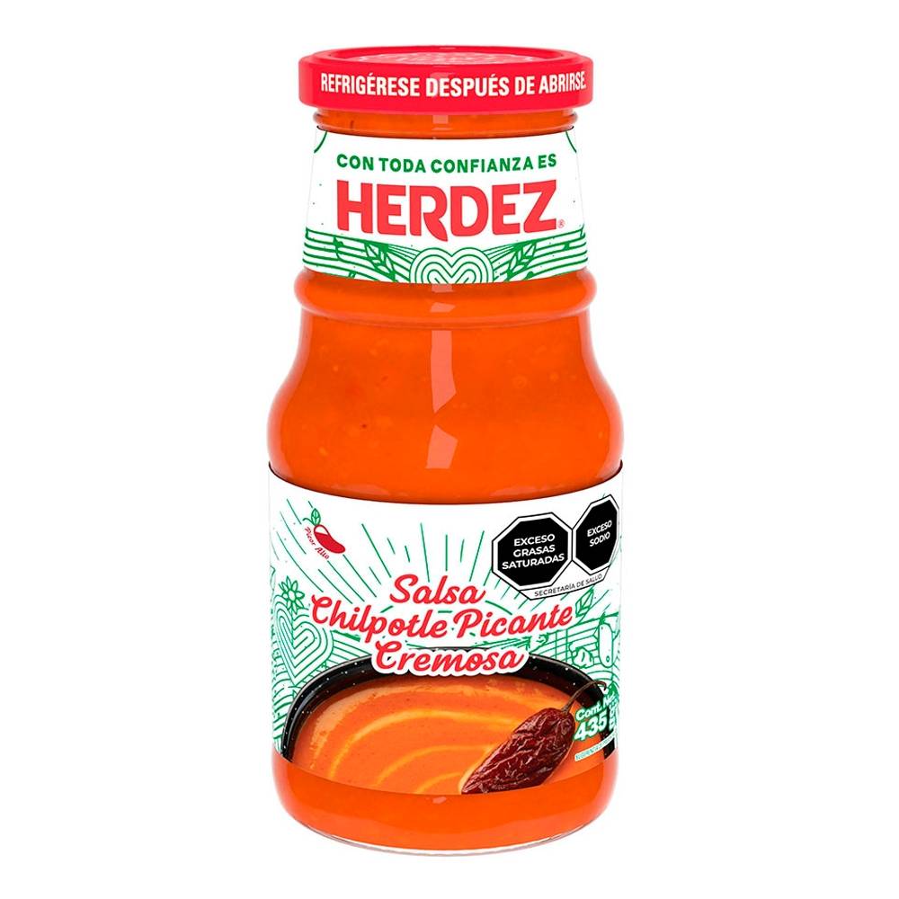 Salsa Herdez chilpotle picante cremosa 435 g Bodega Aurrera Despensa