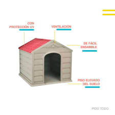 Casa Para Perro Chico Mediano De Plástico Termica Resistente rojo 15 cm x  15 cm Pido Todo CPRRO1-TCH | Walmart en línea