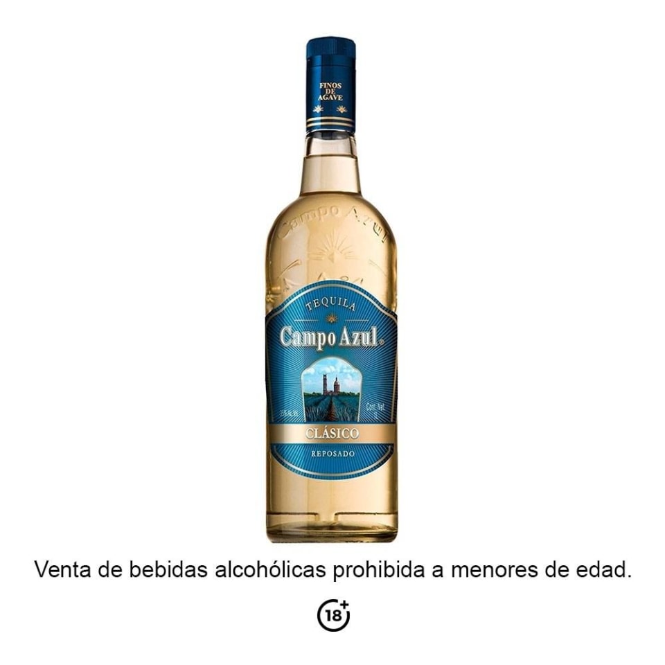 Tequila Campo Azul clásico reposado 1 l | Walmart