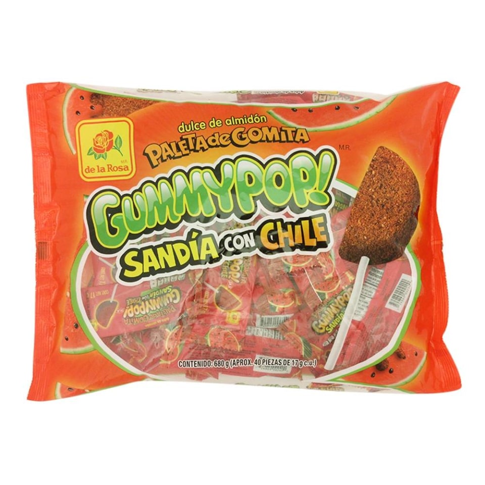 Gomitas De Sandia Con Chile Paletas de gomita De la Rosa Gummy Pop sandía con chile 680 g | Walmart