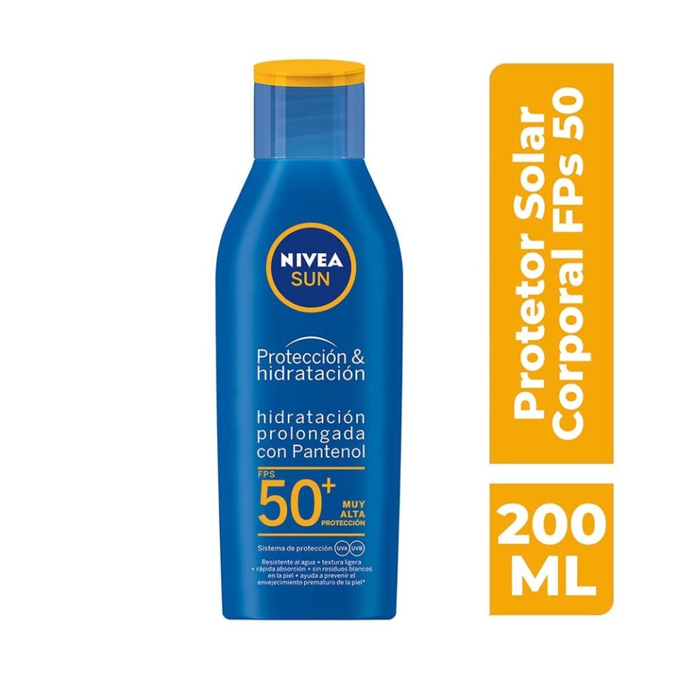 Protector Solar Nivea Sun Protección And Hidratación Fps 50 200 Ml Walmart 8790