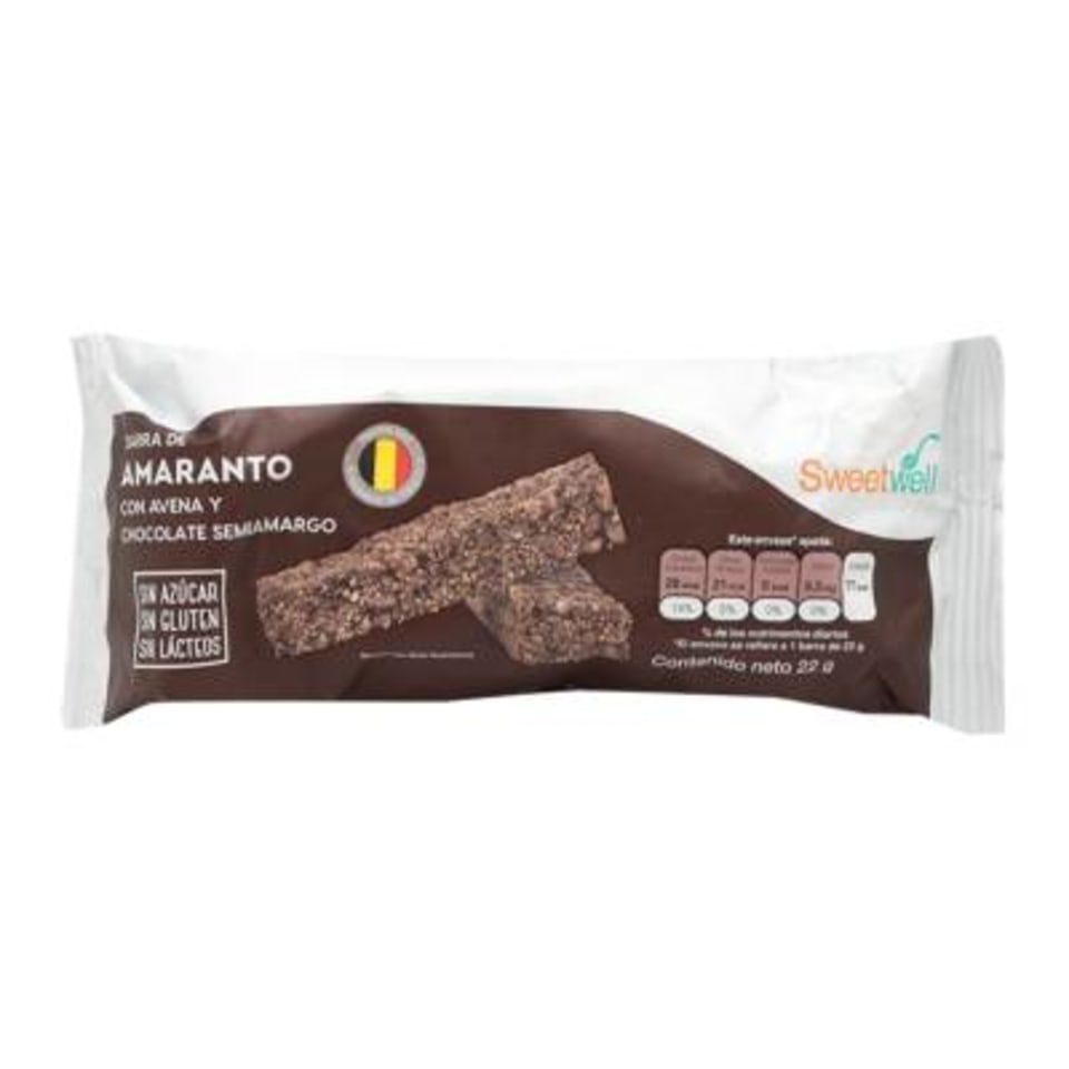 Barra De Amaranto Sweetwell Con Avena Y Chocolate Semiamargo 22 G Walmart 1280