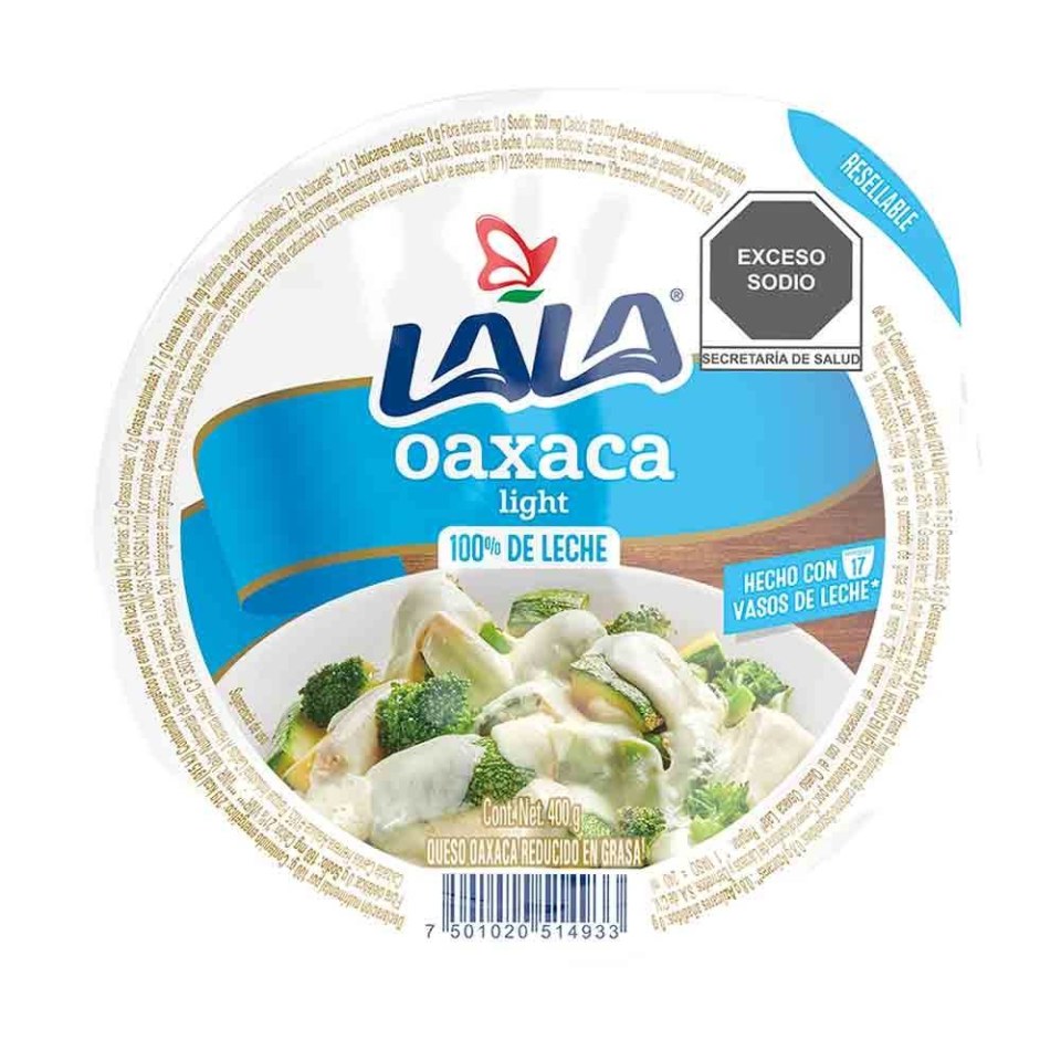 Queso Oaxaca Lala reducido en grasa 400 g Walmart