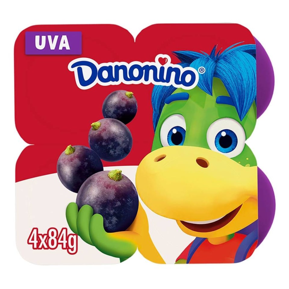 Queso petit suisse Danonino sabor uva 4 pzas de 84 g c/u Walmart
